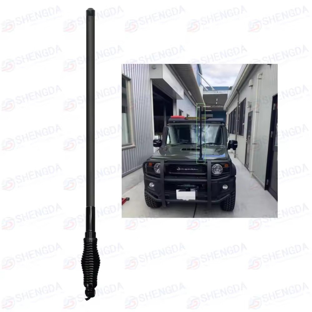 4755 SUV Off Road Antenna 40cm 60cm 75cm 110cm Diameter 5.5mm Heavy Duty Spring Barrel Decorative Antenna